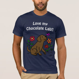 Chocolate Labrador & Green T-Shirt