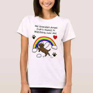 Chocolate Labrador Guardian Angel (Rainbow Bridge) T-Shirt