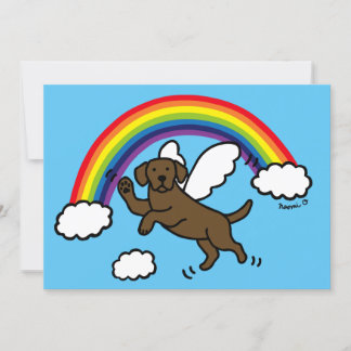 Chocolate Labrador Guardian Angel Thank You
