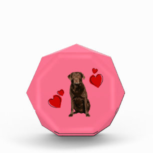 Chocolate Labrador Happy Valentine's Day Award
