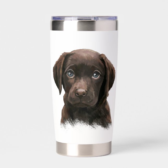 Chocolate Labrador Insulated Tumbler (Front)