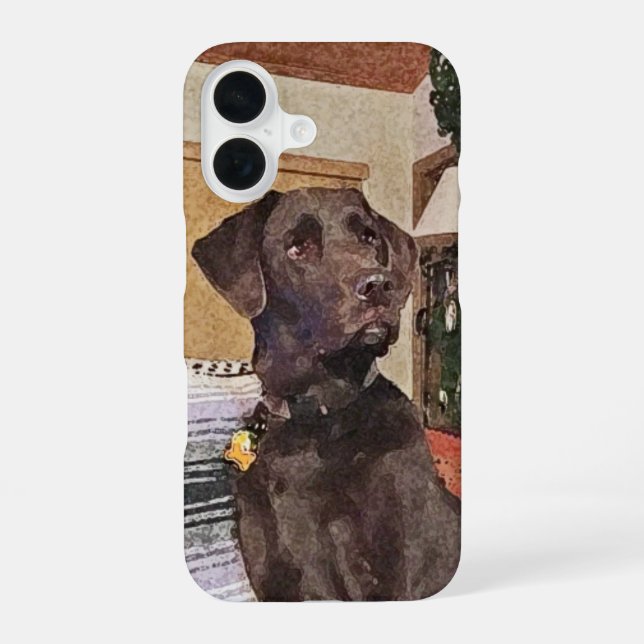 Chocolate Labrador Iphone Case (Back)