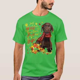 Chocolate Labrador Just A Girl Who Loves Fall And T-Shirt