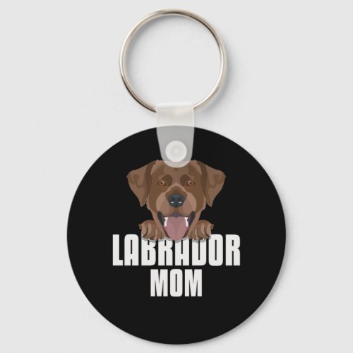 Chocolate Labrador Lab Mom Dog Mom Keychain