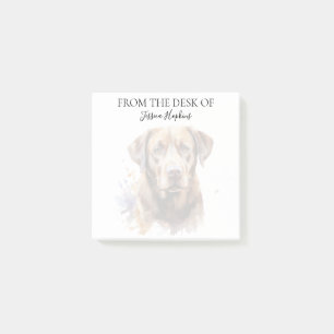 Chocolate Labrador Lover Monogrammed Dog Post-it Notes