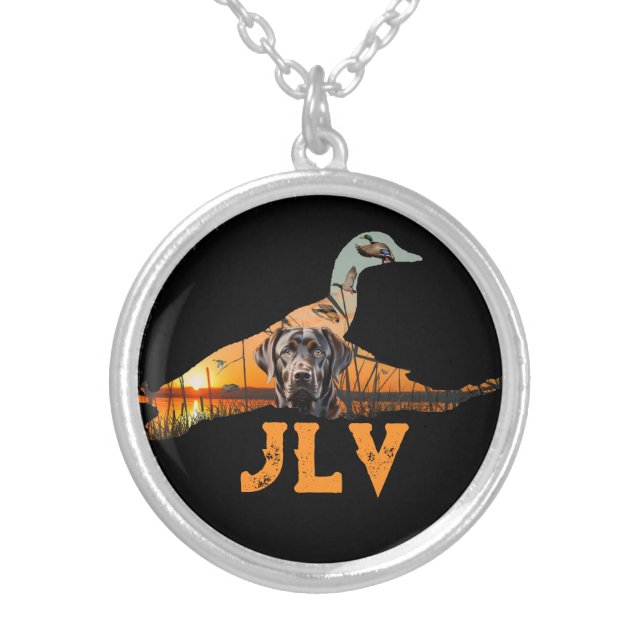 Chocolate Labrador Necklace for Men (Front)