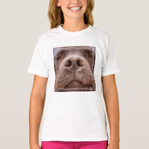 Chocolate Labrador Nose Closeup T-Shirt