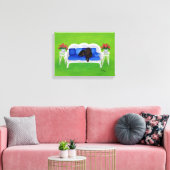 Chocolate Labrador on the Couch Artwork Canvas Print (Insitu(LivingRoom))