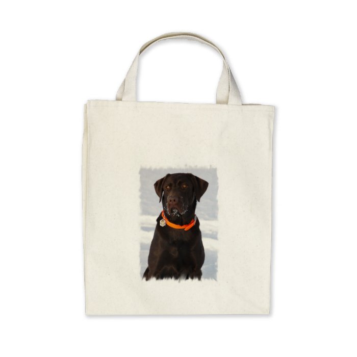 Chocolate Labrador Organic Grocery Tote Bag