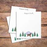 Chocolate Labrador Outline Evergreen Trees Notepad at Zazzle