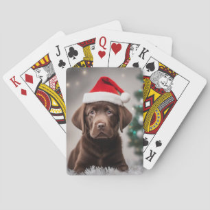 Chocolate Labrador Poker Cards