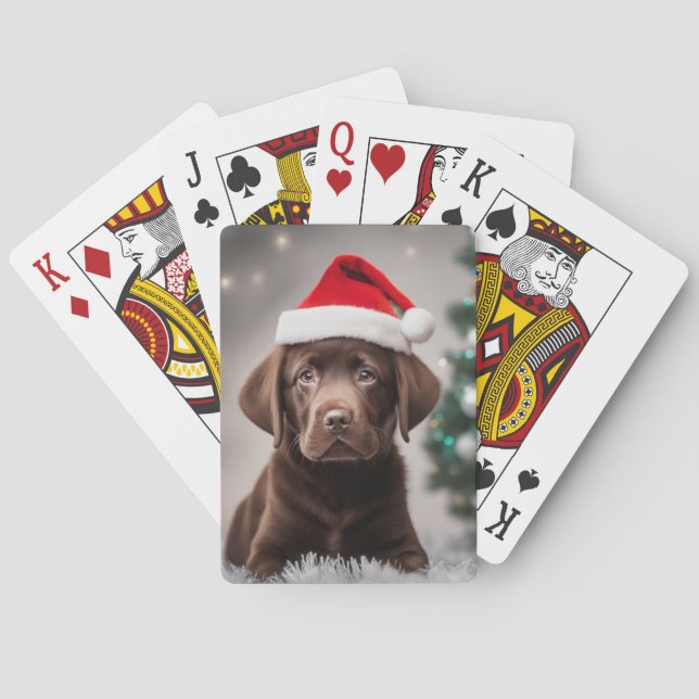 Chocolate Labrador Poker Cards (Back)