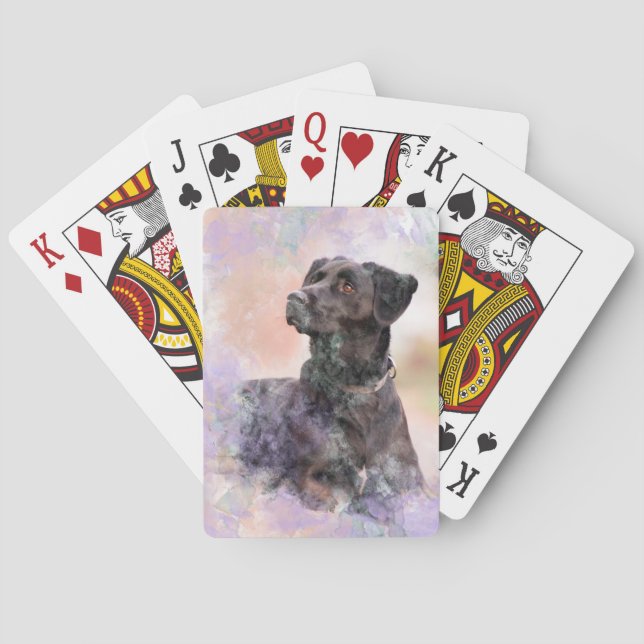 Chocolate Labrador Poker Cards (Back)