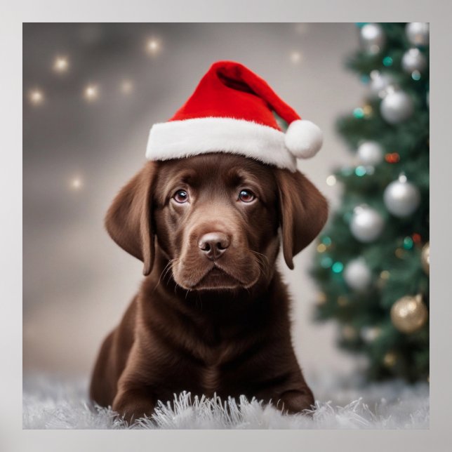 Chocolate Labrador Poster (Front)