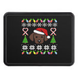 Chocolate Labrador Puppy Christmas Santa Oversized Hitch Cover