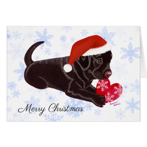 Chocolate Labrador Puppy Christmas Snowflake