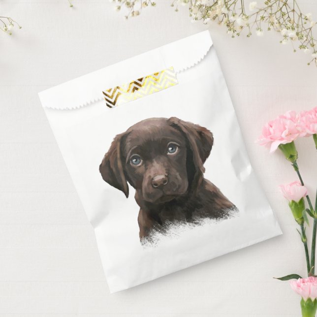 Chocolate Labrador Puppy Favor Bag (Sealed)