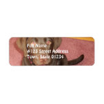 Chocolate Labrador Puppy  Mailing Label