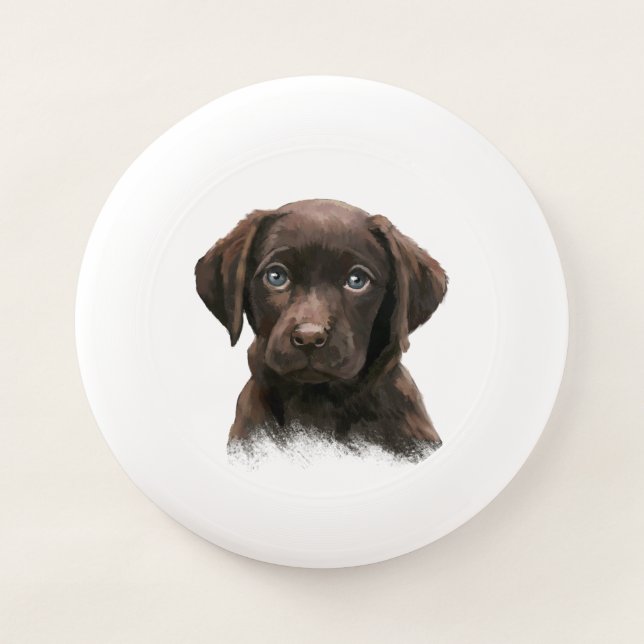 Chocolate Labrador Puppy Wham-O Frisbee (Front)