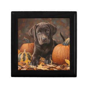 Chocolate Labrador Retriever Autumn Gift Box