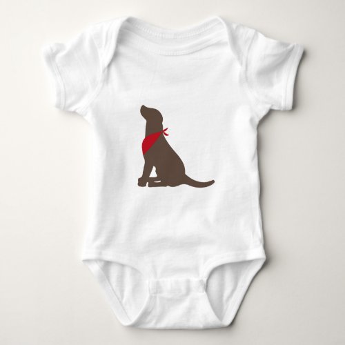 Chocolate Labrador Retriever Baby Bodysuit