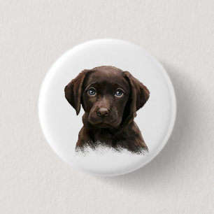 Chocolate Labrador Retriever Brown Button