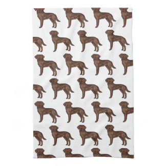 Chocolate Labrador Retriever Brown Lab Dog Pattern Kitchen Towel