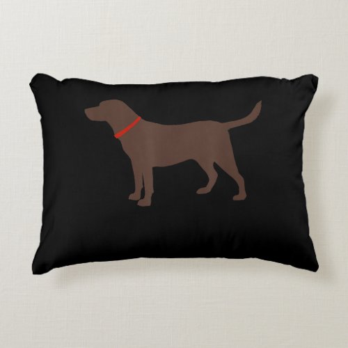 Chocolate Labrador Retriever  Brown Lab Lovers Accent Pillow