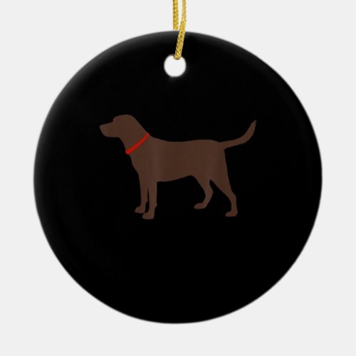 Chocolate Labrador Retriever  Brown Lab Lovers Ceramic Ornament
