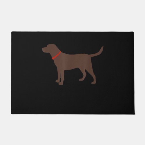 Chocolate Labrador Retriever  Brown Lab Lovers Doormat