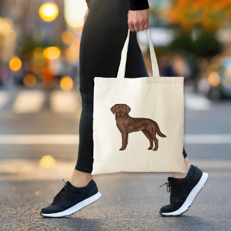 Chocolate Labrador Retriever Canine Brown Dog Art Tote Bag