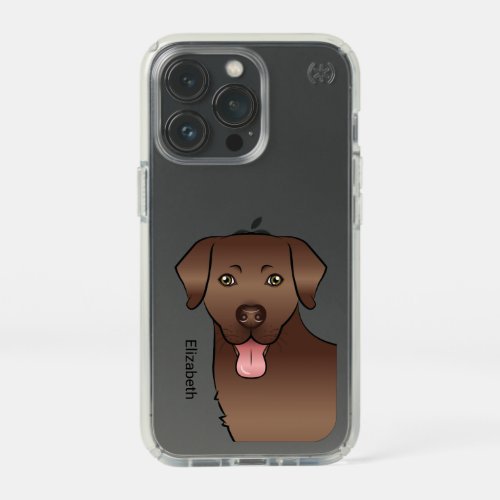 Chocolate Labrador Retriever Cartoon Dog  Name Speck iPhone 13 Pro Case