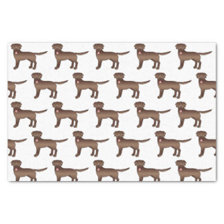 Chocolate Labrador Retriever Cartoon Dog Pattern Tissue Paper
