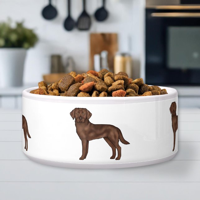 Chocolate Labrador Retriever Cartoon Lab Dog Art Bowl (Creator Uploaded)