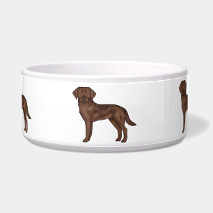 Chocolate Labrador Retriever Cartoon Lab Dog Art Bowl