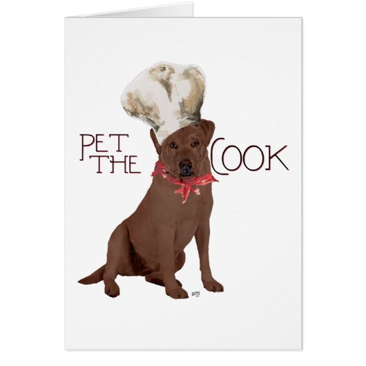 Chocolate Labrador Retriever Chef Cards (Front)
