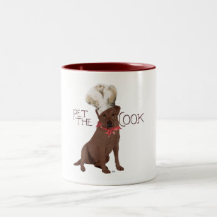 Chocolate Labrador Retriever Chef Two-Tone Coffee Mug