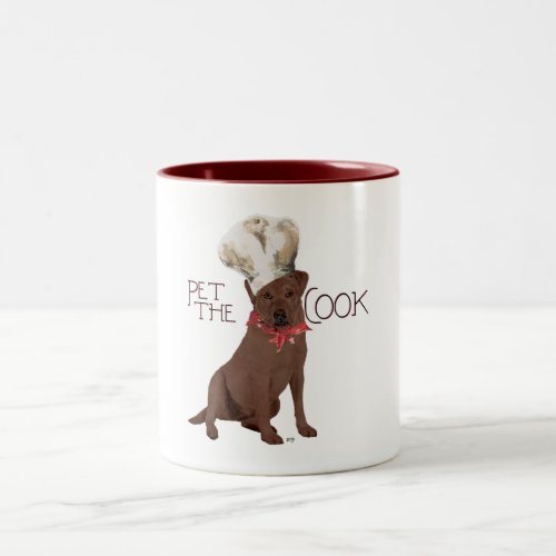Chocolate Labrador Retriever Chef Two_Tone Coffee Mug
