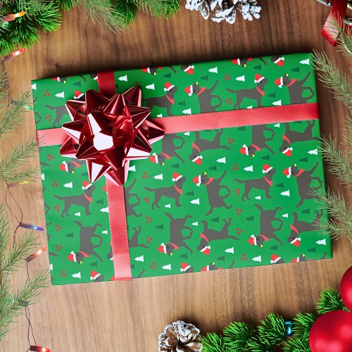Chocolate Labrador Retriever Choc Labs Christmas Wrapping Paper