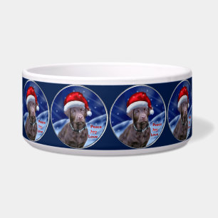 Chocolate Labrador Retriever Christmas  Bowl