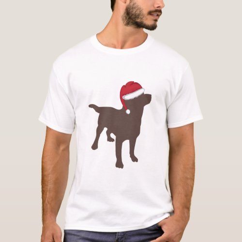 Chocolate Labrador Retriever Christmas Santa T_Shirt