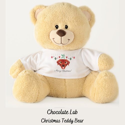 Chocolate Labrador Retriever Christmas Teddy Bear