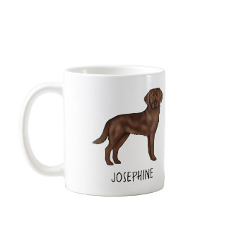 Chocolate Labrador Retriever Cute Lab Custom Name Coffee Mug