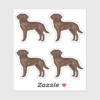 Chocolate Labrador Retriever Cute Lab Dog Art Sticker