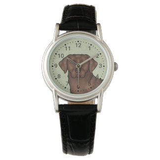 Chocolate Labrador Retriever Cute Lab Dog Green Watch