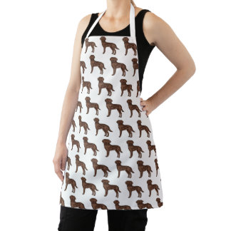 Chocolate Labrador Retriever Cute Lab Dog Pattern Apron