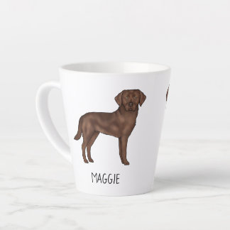 Chocolate Labrador Retriever Cute Lab Your Name Latte Mug