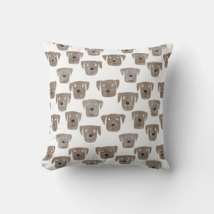 Chocolate Labrador Retriever Cute Throw Pillow