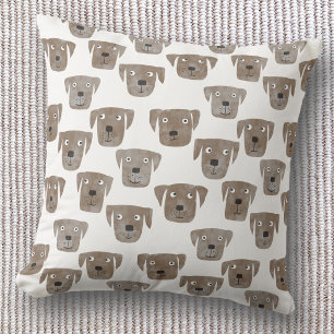 Chocolate Labrador Retriever Cute Throw Pillow