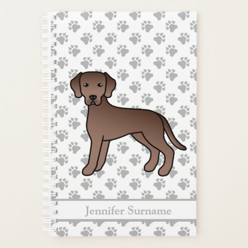 Chocolate Labrador Retriever Dog And Paws  Text Planner